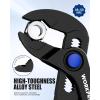 imageWORKPRO Mini Water Pump Pliers 4Inch Groove Joint Pliers Fast Adjustable Tongue and Groove Pliers with 15Position PushLock VJaw for MultiSurface Grip Ideal for Tight Spaces and Versatile UseBlack