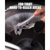 imageWORKPRO Mini Water Pump Pliers 4Inch Groove Joint Pliers Fast Adjustable Tongue and Groove Pliers with 15Position PushLock VJaw for MultiSurface Grip Ideal for Tight Spaces and Versatile UseSliver