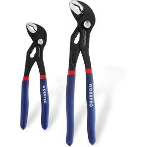 imageWORKPRO 10Inch Groove Joint Pliers Fast Adjust Tongue and Groove Pliers VJaw Water Pump Pliers with Comfort Grips7  10Inch