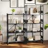 imageWORKPRO 5Tier Folding Shelf NoAssembly Metal Storage Rack with Wheels 750 lbs Capacity with Leveling Feet Collapsible Shelving Unit for Kitchen Pantry Bathroom ampamp Closet Organization5Tier