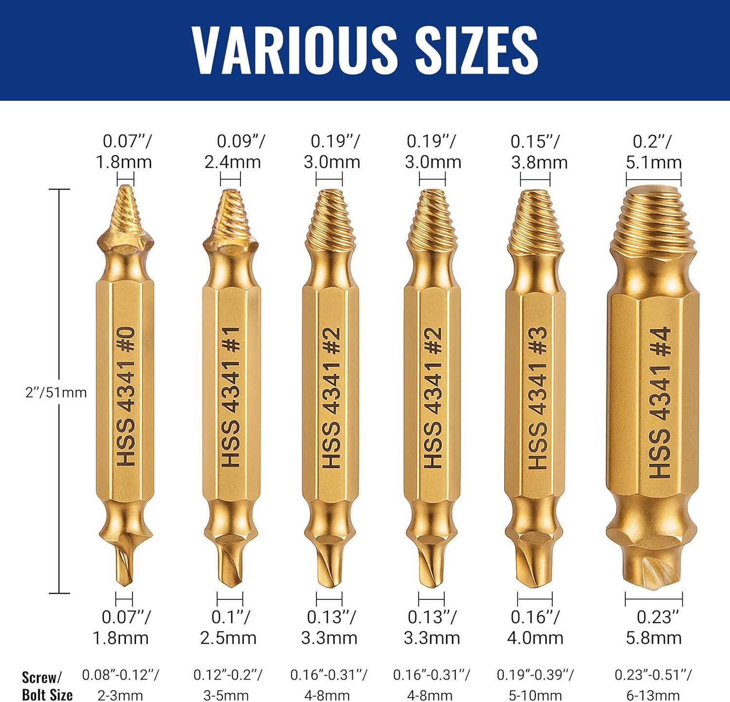 WORKPRO 20V Cordless Drill Driver Kit & 6PCS Screw Extractor Set - WORKPRO