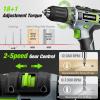 image:imageWORKPRO 157PCS Home Tool Set with 20V Power Drill Pink amp WORKPRO 157PCS Home Tool Set with 20V Power Drill Green