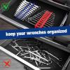 image:imageWORKPRO 2Pack Magnetic Wrench Organizer 12Piece Wrench Holder Set for Tool Box Drawer Wrenches Rack Tool Trays SAE14  1516 and Metric6mm24mmGripper magnetic wrench organizer2PC