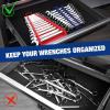 image:imageWORKPRO 2Pack Magnetic Wrench Organizer 12Piece Wrench Holder Set for Tool Box Drawer Wrenches Rack Tool Trays SAE14  1516 and Metric6mm24mmGripper wrench organizer4PC