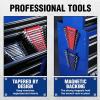 image:imageWORKPRO 2Pack Magnetic Wrench Organizer 12Piece Wrench Holder Set for Tool Box Drawer Wrenches Rack Tool Trays SAE14  1516 and Metric6mm24mmMagnetic wrench organizer4PC