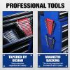 image:imageWORKPRO 2Pack Magnetic Wrench Organizer 12Piece Wrench Holder Set for Tool Box Drawer Wrenches Rack Tool Trays SAE14  1516 and Metric6mm24mmMagnetic wrench organizer2PC