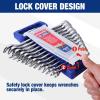 image:imageWORKPRO 2Pack Magnetic Wrench Organizer 12Piece Wrench Holder Set for Tool Box Drawer Wrenches Rack Tool Trays SAE14  1516 and Metric6mm24mmPlastic wrench organizer2PC
