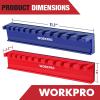 image:imageWORKPRO 2Pack Magnetic Wrench Organizer 12Piece Wrench Holder Set for Tool Box Drawer Wrenches Rack Tool Trays SAE14  1516 and Metric6mm24mmWall mount wrench organizer2PC