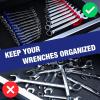image:imageWORKPRO 2Pack Magnetic Wrench Organizer 12Piece Wrench Holder Set for Tool Box Drawer Wrenches Rack Tool Trays SAE14  1516 and Metric6mm24mmWall mount wrench organizer2PC