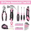 image:imageWORKPRO 35Piece Pink Tools Set  36V Pink Electric Cordless Screwdriver Set