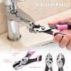 image:imageWORKPRO 4Piece Pliers Set with 20V Pink Cordless Drill Driver and Home Tool Set