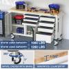 image:imageWORKPRO 62 Rolling Tool Chest Heavy Duty Mobile Tool Storage Cabinet with 7Drawer amp 2Door Power Strip Locking System 1000 LBS Capacity Rolling Cabinet for Garage Kitchen amp Warehouse