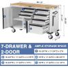 image:imageWORKPRO 62 Rolling Tool Chest Heavy Duty Mobile Tool Storage Cabinet with 7Drawer amp 2Door Power Strip Locking System 1000 LBS Capacity Rolling Cabinet for Garage Kitchen amp Warehouse