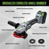 image:imageWORKPRO Cordless Angle Grinder 20V Brushless Grinder with 40Ah Battery and Fast Charger 412 Inch Dics