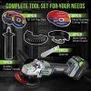 image:imageWORKPRO Cordless Angle Grinder 20V Brushless Grinder with 40Ah Battery and Fast Charger 412 Inch Dics