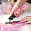 image:imageWORKPRO Pink Cordless 20V Lithiumion Drill Driver Set and Folding Utility Knife with 10 Extra Blades  Pink Ribbon