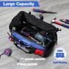 image:imageWORKPRO Tool Bag 18 Inch Tool Bag with Waterproof Molded Base Open Top Tool Organizer Bag with 20 Pockets Adjustable Shoulder StrapBag