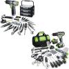image:imageWORKPRO 157PCS Home Tool Set with 20V Power Drill amp WORKPRO 43PCS Pink Tool Set with 8V Power Drill and Bits Pink  Green