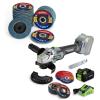 image:imageWORKPRO Cordless Angle Grinder 20V Brushless Grinder with 40Ah Battery and Fast Charger 412 Inch Dics