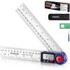 image:imageWORKPRO Digital Angle Finder 7Inch  200 mm Stainless Steel Angle Finder Tool with Lock amp Hold Function Precision Measuring Tool with Bag for Woodworking Carpentry Construction Projects