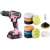 image:imageWORKPRO Pink Cordless 20V Lithiumion Drill Driver Set amp WORKPRO 11 Pcs 3 Inch Drill Buffing Pad Kit