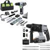 image:imageWORKPROX 20V Cordless Rotary Hammer Drill amp 12V Cordless Drill Driver and Home Tool Kit