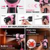 image:imageWORKPRO 157PCS Home Tool Set with 20V Power Drill Green amp WORKPRO 43PCS Pink Tool Set with 8V Power Drill and Bits Pink