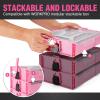 image:imageWORKPRO 157PCS Home Tool Set with 20V Power Drill Green amp WORKPRO Drill Set with 8V Power Drill and Stackable Tool Box Pink