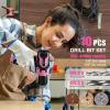 image:imageWORKPRO 157PCS Home Tool Set with 20V Power Drill Green amp WORKPRO Drill Set with 8V Power Drill and Stackable Tool Box Pink