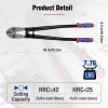 image:imageWORKPRO 18 Bolt Cutter Chrome Molybdenum Steel Blade Heavy Duty Bolt Cutter with Soft Rubber Grip Cutting Tool for Cut Chain Wire Screw Rivet Blackbluered30