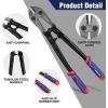 image:imageWORKPRO 18 Bolt Cutter Chrome Molybdenum Steel Blade Heavy Duty Bolt Cutter with Soft Rubber Grip Cutting Tool for Cut Chain Wire Screw Rivet Blackbluered18