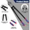 image:imageWORKPRO 18 Bolt Cutter Chrome Molybdenum Steel Blade Heavy Duty Bolt Cutter with Soft Rubber Grip Cutting Tool for Cut Chain Wire Screw Rivet Blackbluered30
