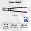 image:imageWORKPRO 18 Bolt Cutter Chrome Molybdenum Steel Blade Heavy Duty Bolt Cutter with Soft Rubber Grip Cutting Tool for Cut Chain Wire Screw Rivet Blackbluered24