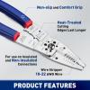 image:imageWORKPRO 8 Wire StripperWire Crimping Tool Wire Stripper Tools for 1022 AWGWire Cutter Wire Crimper Cable Stripper Wiring Tools and MultiFunction Hand Tool with Titanium CoatedSilver Coating