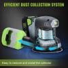 image:imageWORKPRO Brushless Random Orbital Sander Cordless amp 150piece Sanding Discs Set