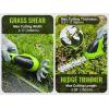 image:imageWORKPRO Cordless Grass Shear amp Shrubbery Trimmer amp 125 Weeder Puller Tool with Wood Handle