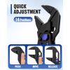 image:imageWORKPRO Mini Pliers Wrench 4Inch Smooth Jaw Pliers HighToughness Alloy Steel Adjustable Wrench Pliers with Smooth Parallel Jaws AntiRust Coating EDC Pliers for Tight Spaces amp Versatile UseBlack
