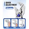 image:imageWORKPRO Mini Pliers Wrench 4Inch Smooth Jaw Pliers HighToughness Alloy Steel Adjustable Wrench Pliers with Smooth Parallel Jaws AntiRust Coating EDC Pliers for Tight Spaces amp Versatile UseSliver