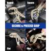image:imageWORKPRO Mini Water Pump Pliers 4Inch Groove Joint Pliers Fast Adjustable Tongue and Groove Plier with 15Position PushLock VJaw for MultiSurface Grip EDC Plier for Tight Spaces amp Versatile UseChampagne