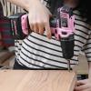 image:imageWORKPRO Pink Cordless 20V Lithiumion Drill Driver Set 15Ah 1 Battery Charger and Storage Bag Included and Spare Charger for Replacement