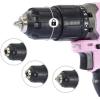 image:imageWORKPRO Pink Cordless 20V Lithiumion Drill Driver Set 15Ah 1 Battery Charger and Storage Bag Included and Spare Charger for Replacement
