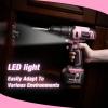 image:imageWORKPRO Pink Cordless 20V Lithiumion Drill Driver Set and 100 Piece Pink Tool Kit with Easy Carrying Pouch