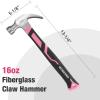 image:imageWORKPRO Pink Cordless 20V Lithiumion Drill Driver SetWORKPRO 16 oz Claw Hammer