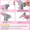 image:imageWORKPRO Pink Cordless Mini Hot Glue Gun Energy Saving Rechargeable Fast Heating Glue Gun Kit with 20 Pcs Mini Glue Sticks AutomaticSafetyPowerOff Glue Gun for Decoration Art  Pink Ribbon