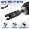 image:imageWORKPRO Wing Nut Driver Set 3 PCS Power Wing Nut Driver Bit 9mm12mm15mm 14 Inch Hex Shank Nut Driver Wing Nut Socket for Wing Nut Eye Bolt Wire Twisting3PC Wing Nut Driver Sets