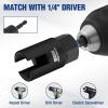image:imageWORKPRO Wing Nut Driver Set 3 PCS Power Wing Nut Driver Bit 9mm12mm15mm 14 Inch Hex Shank Nut Driver Wing Nut Socket for Wing Nut Eye Bolt Wire Twisting4PC Wing Nut Driver Sets