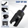 image:imageWORKPRO Wing Nut Driver Set 3 PCS Power Wing Nut Driver Bit 9mm12mm15mm 14 Inch Hex Shank Nut Driver Wing Nut Socket for Wing Nut Eye Bolt Wire Twisting4PC Wing Nut Driver Sets
