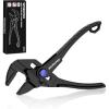 image:imageWORKPRO Mini Pliers Wrench 4Inch Smooth Jaw Pliers HighToughness Alloy Steel Adjustable Wrench Pliers with Smooth Parallel Jaws AntiRust Coating EDC Pliers for Tight Spaces amp Versatile UseBlack