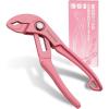 image:imageWORKPRO Mini Water Pump Pliers 4Inch Groove Joint Pliers Fast Adjustable Tongue and Groove Plier with 15Position PushLock VJaw for MultiSurface Grip EDC Plier for Tight Spaces amp Versatile UsePink