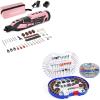 image:imageWORKPRO Pink 12V Cordless Rotary Tool Kitamp276piece Rotary Tool Accessories Kit